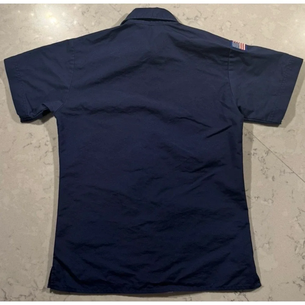 Boy Scouts of America Shirt Youth Large Blue Short Sleeve Uniform Button Up Logo